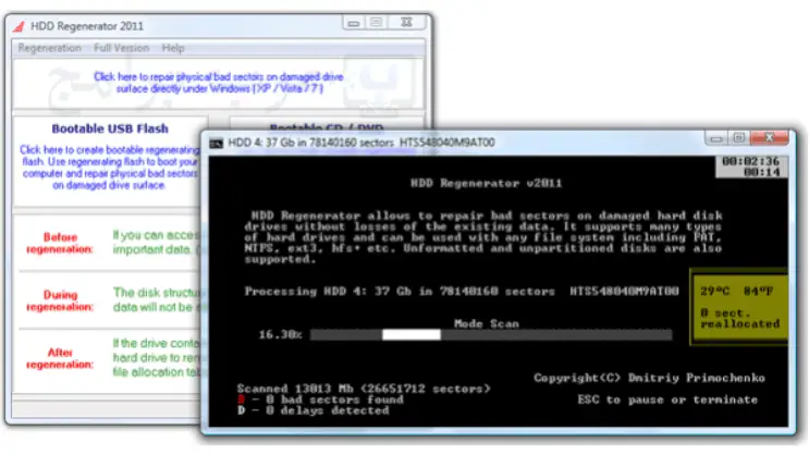 تحميل برنامج HDD Regenerator 2026 النسخة الكاملة لإصلاح الهارد ديسك